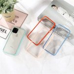 Wholesale iPhone 11 (6.1in) Pro Slim Clear Hard Color Bumper Case (Red)
